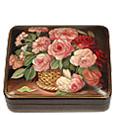 Flower Bouquet - Oil on Leather Jewelry Box