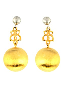 Gold Plated Ball Drop Earrings LB297/59