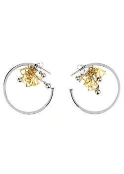 Silver and Gold Plated Logo Hoop Earrings