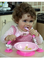 Bibs and Stuff Stay-Put Cutlery & Bowl Pink