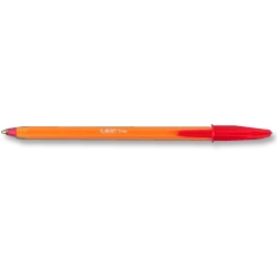 Bic Cristal Orange Ball Pen 0.2mm Line Width Red