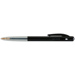 bic M10 Clic Ball Pen 0.4mm Line Width Black Ref