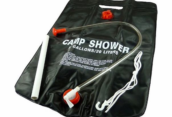 Bid Buy Direct Portable Solar Shower - 20 Litre Camping Hiking Hot Water Shower