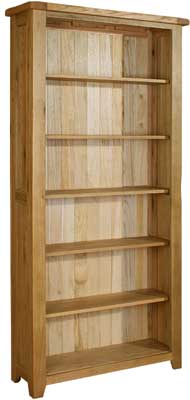 Oak 78in x 36in Large Bookcase