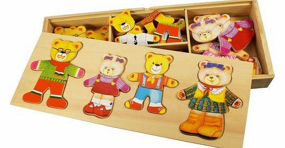 Big Jigs Bear Family Dress Up Jigsaw In A Box