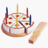 Big Jigs Toys Ltd Round Wooden Slicing Birthday Cake