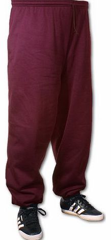 Big Mens Burgundy BTS 33 Inch IL Joggers (Elasticated Ankle) 2xl to 8xl, Size : 4XL