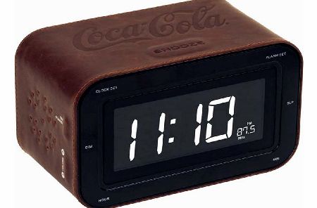 BigBen Leather Coca-Cola Clock Radio with Built-in