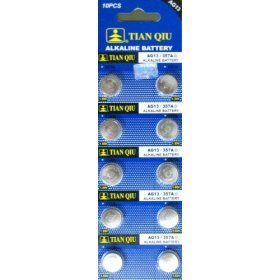 10 x 1.5V AG12 Battery, Round AG12 Button Cell/Coin Batteries Compatible with Model No# L1142/LR43/301/386/SR1143SW/SR43/186/LR1142 for LED lamps, Car Audio, Portable Voice Recorder, Electronic Instru