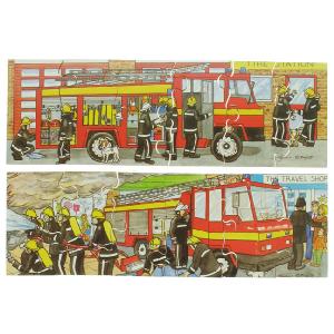 Bigjigs Toys 2 x 6 Piece Duo Fire Engine Puzzles