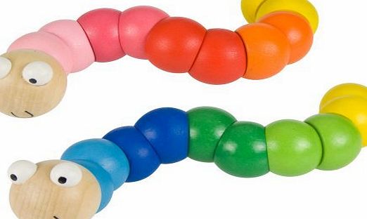 Bigjigs Toys BJ969 Wiggly Worm (Pack of 2 - Colours Vary)