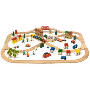 Bigjigs Toys Town And Country Train Set 101 Piece