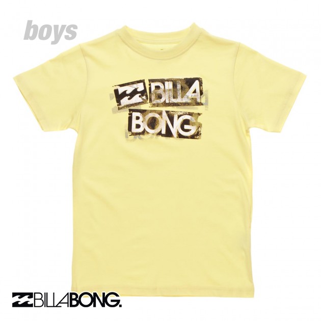 Boys Billabong Oversight T-Shirt - Light Yellow