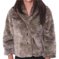 Ladies Orea Faux Fur Jacket - Grey