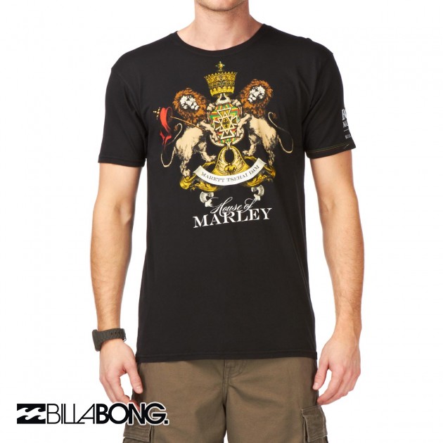 Mens Billabong House Of Marley T-Shirt - Tar