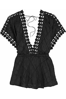 Binetti Nice crochet trim top