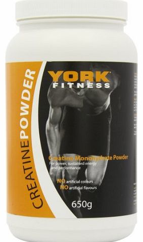 York Creatine Powder 650 g Creatine Monohydrate Strength and Size Powder