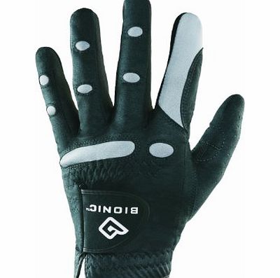 Bionic Mens AquaGrip Left Hand (Right Handed Golfer) Golf Glove - Black, Medium