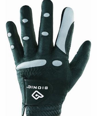 Bionic Mens AquaGrip Left Hand (Right Handed Golfer) Golf Glove - Black, Small