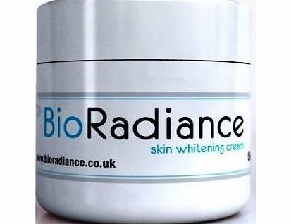 BioRadiance Skin Whitening amp; Lightening Cream for Age/Dark Spots, Acne Scars, Scars, Stretchmarks amp; All Round Brighter Skin - 50 Grams - 4 in 1 Natural Herbal Ingredient Combination