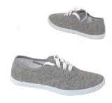 Garage Shoes - Canaria - Womens Flat Canvas Shoe - Jersey Size 4 UK