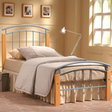 90cm Tetrus Single Metal and Wood Bed