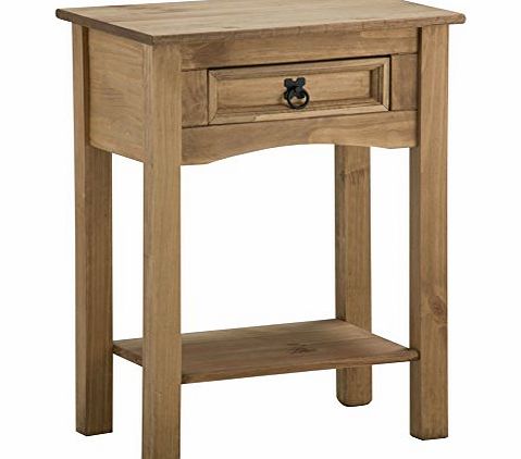 Furniture Corona 1-Drawer Console Table with Shelf, Pine