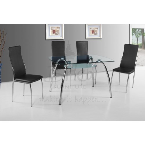 Birlea Furniture Hampton Dining Set in Black