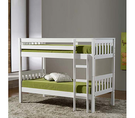 Seattle Solid Pine Bunk Bed in White