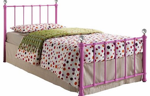 Jessica 3 ft Single Bed, Pink