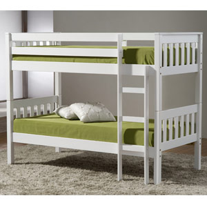 Seattle 3FT Single Bunk Bed - White