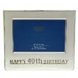 Birthday 40th Birthday Photo Frame (Silver)