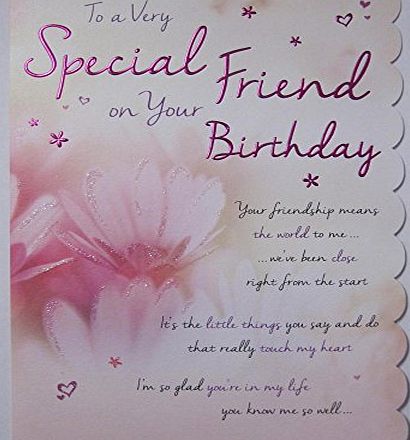 Birthday Cards General STUNNING TOP RANGE WONDERFULLY WORDED 5 VERSE VERY SPECIAL FRIEND BIRTHDAY CARD