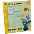 Birthday Worlds Greatest 40th Birthday Male Photo Frame