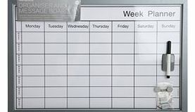 Bisilque Bi Office Dry Wipe Weekly Planning Board with Pen 600x400mm