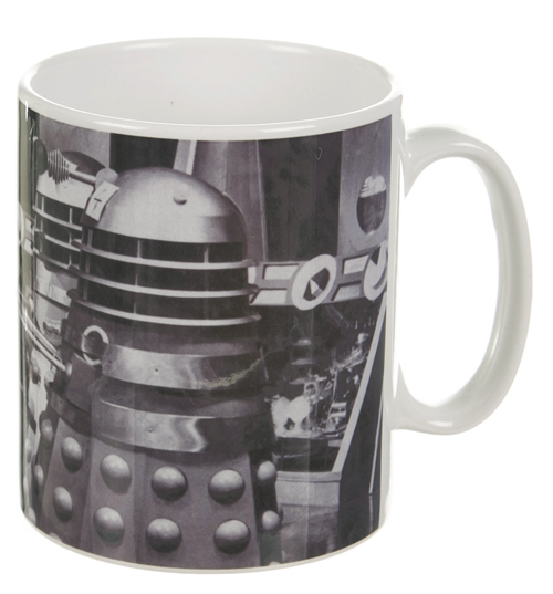Black And White Daleks Doctor Who Mug