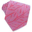 Black Bear Purple Stylized Leaves Woven Tie