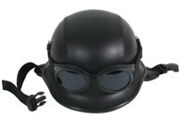 Black Combat Helmet with Goggles