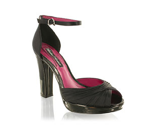 Two Part Sandal With Pleat Detail