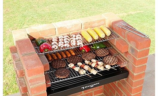 BKB 402 BRICK BBQ KIT WITH WARMING RACK & COVER