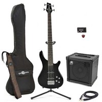 SB-200 Bass Guitar Black + BE50