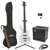 SB-200 Bass Guitar White + BE50