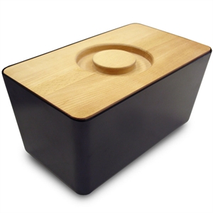 Black Melamine Bread Bin by Joseph Joseph