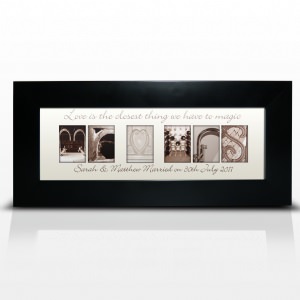 Black Mr and Mrs Framed Print