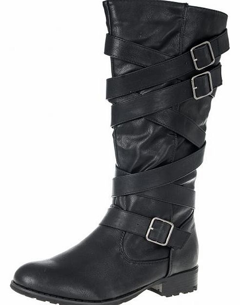 Black Multi Strap Boots
