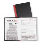 Black n Red A4 Casebound Hardback Notebook   calculator