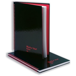 Black N Red Book Wirebound 90gsm Quadrille 5mm