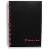 Black N Red Book Wirebound 90gsm Ruled with
