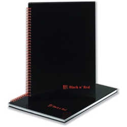 Oxford Black n Red Book Wirebound 90gsm A4