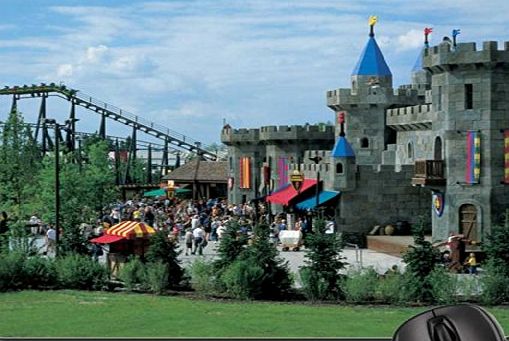 Black Pearl Legoland Castle with firedragon Mouse Pad, Mousepad (Amusement Parks Mouse Pad)